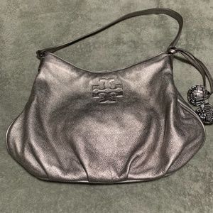 Tory Burch Thea Metallic Leather Hobo